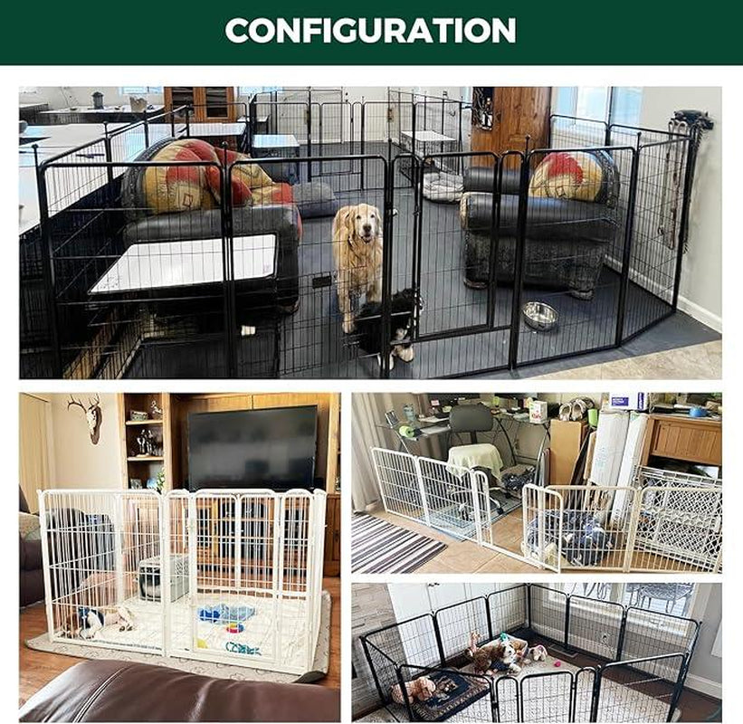 Anyask Rollick Dog Playpen for Yard 24 Inch 8 Panels RV Camping│Patented Corral Para Perros